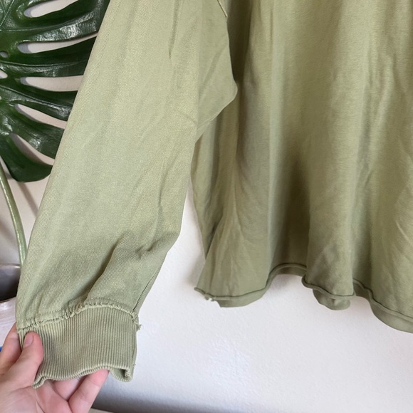 Aerie Oversized Lace Up Cotton Hoodie Sweatshirt - Picture 5 of 12